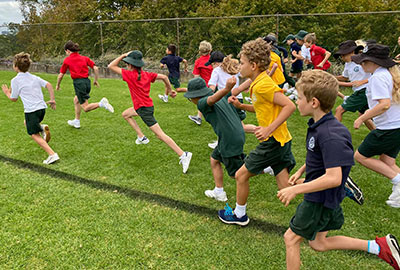 Students from St Francis of Assisi Paddington running cross country